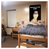 GeRRiT Welcome to My Crib Flag Double Sided Printed 2x3 Feet Drake Flags Room Decor Flags for Bedroom Funnny Durable Banner College Dorm Rooms Family Room 100% Polyester, Black