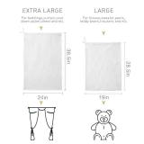 Prezon Durable Honeycomb Laundry Bag Sturdy Mesh Bags 2 Extra Large and 1 Large with Drawstring Closure for College, Dorm and Apartment Dwellers - 3 Set(2XXL+1XL)