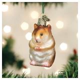 Old World Christmas Animal Collection Glass Blown Ornaments for Christmas Tree Hamster