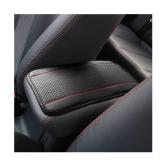 Auto Center Console Pad, PU Leather Car Armrest Seat Box Cover, Waterproof Non Slip Soft Armrest Box Cushion Protector, Car Accessories for Women Men, Universal for SUV, Truck, Van (Black/Red)