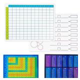 Dry Erase Multiplication Board 9x12in Double Sided Whiteboard with Chart for Classroom and Homeschool