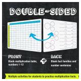 Dry Erase Multiplication Board 9x12in Double Sided Whiteboard with Chart for Classroom and Homeschool