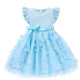 Sinhoon Toddler Girl Tulle Dress Summer Ruffle Sleeveless Baby Girl Fashion Casual Dresses(blue,9-12M)