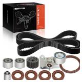 A-Premium Engine Timing Belt Kit Compatible with Subaru Outback 2005-2009, Forester 2004-2013, Impreza 2003-2014, Legacy 2005-2012, WRX 2013-2014 & Saab 9-2X 2005, Baja 2004-2006 - DOHC H4 2.0L 2.5L