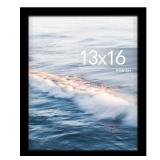Fisnish 13x16 Picture Frame, Classic Black Poster Frame for Horizontal or Vertical Wall Mounting, 1 Pack