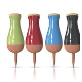 SmartiLiving Drip Irrigation Stakes - Extra Large Improved Drip Easy-Refill 4 Week Waterer System with Large Reservoir Bulbs - Automatic Self-Watering Device for Indoor & Outdoor Plants