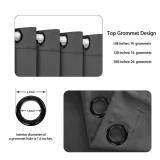 BONZER Room Divider Curtain Total Privacy Wall Grommet Thermal Insulated Soundproof Extra Wide Blackout Curtains for Bedroom Living Room, 84L x 108W Inch (7L x 9W ft), 1 Panel, Dark Grey