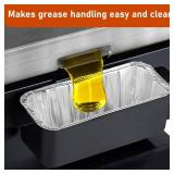Whaleme Grease Cup Liners for Blackstone Griddle 5017 - Blackstone Griddle Accessories, Disposable Grill Grease Tray, Aluminum Foil Drip Pan Grease Catcher Cup Liner for 17, 22, 28, 36 Inch, 12 Pack