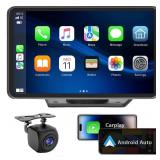 for Apple Carplay Wireless Portable 7\" Touchscreen Car Stereo Voice Control with Apple Car Play & Android Auto Car Audio Backup Camera Bluetooth GPS Navigation/Mirror Link Fits All Cars