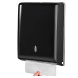 Kordory Paper Towel Dispenser Wall Mount Multifold/Trifold/C Fold Towels Dispenser Commercial Toilet Hand Paper Holder 500 for Bathroom, Restroom, Office or Kitchen - Black