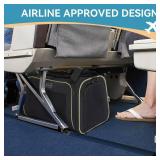 PETSFIT Pet Carrier Airline Approved with Extendable Mat, Dog Carriers for Small Dogs, TSA Approved Pet Carrier, Puppy Carrier for Small and Medium Cats Under 12 Lbs, Black