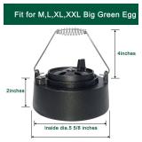 Quantfire Cast Iron Cap for Big Green Egg Dual Function Metal Top, Daisy Wheel Chimney Cap for M/L/XL/XXL Big Green Egg Accessories Replacement