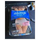 Always Discreet Boutique Incontinence and Postpartum Underwear for Women, Maximum Protection, Small/Medium, Rosy, 20 Count