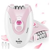 Epilator for Women, Epilators with LED Light, 2 Speed Hair Removal Device, Facial Hair Removal for Women, Cordless, Facial Hair Removal Rechargeable, for Epilator Bikini, Face, Arm, Legs, Armpits