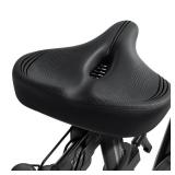 Oversized Bike Seat for Peloton Bike & Bike+, Comfort Seat Cushion Compatible with Peloton, Road or Exercise Bikes, Bicycle Wide Saddle Replacement for Men and Women, Black
