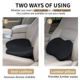 Livtribe Car Seat Cushion - Memory Foam Car Seat Pad - Sciatica & Lower Back Pain Relief - Car Seat Cushions for Driving - Road Trip Essentials for Drivers(Black)