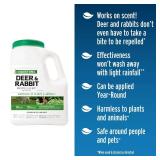 Liquid Fence Deer & Rabbit Repellent Granular, White, 5LB