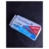 Paper Mate InkJoy 100ST Ballpoint Pens, Medium Point, Red, Box of 12 (1951255)