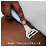 Flamingo Pubic Hair Razor for Women, Shaving Kit, 1 Pubic Razor Handle, 4 Five-Blade Refills, 1 Shower Holder, Starter Set, Full Kit