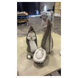 The Nativity Store - Holy Family Silent Night Nativity Set - Manger Scene - Christmas Decorations - Indoor Holiday Decor (3 PC Set) damage to Mary