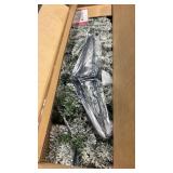 Best Choice Products 9ft Snow Flocked Artificial Pencil Christmas Tree Holiday Decoration w/ Metal Stand - Retail: $179