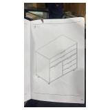 Costway BLACK COLOR Cabinet 5 Drawer - Retail: $0