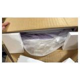 2-Piece Wood Top Purple Kids Desk and Chair Set Study Writing Workstation with Bookshelf and Bulletin Board - Retail: $0