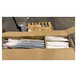 Costway 4 Pieces White PVC Leather Dining Side Chairs Elegant Design - Retail: $0