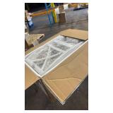 East West Furniture BOC-WHI-W Boston Dining Room Chairs - Cross Back Solid Wood Seat Chairs, Set of 4, Linen White - Retail: $0