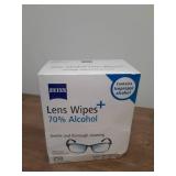ZEISS Pre-Moistened Lens Cleaning Wipes with 70% Alcohol, 250 Count - Retail: $19