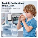 JOYHILL 5 Gallon Water Bottle Dispenser, USB Charging Water Bottle Pump, Portable Water Dispenser Pump for Camping (White) - Retail: $13