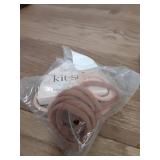 Kitsch Hair Ties No Damage - Strong, Stretchy & Snag-Free Hair Bands | Soft Nylon Ponytail Holders, Stylish Elastics for Everyday Hairstyles | Ideal Gifts for Women - Blush, 10pcs - Retail: $8