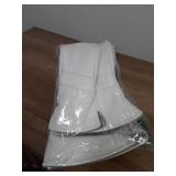 Golf Club Head Covers for Woods and Drivers, Premium PU Leather Striped Simple Golf Club Covers, Golf Headcovers Set All White (Set/D F H) - Retail: $43