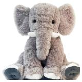 UBABER 19.2 Inch Large Elephant Stuffed Animals,Clever Elephant Plush Toy for Kids, for Girls and Women,Super Soft Room Decoration(Gray). - Retail: $27