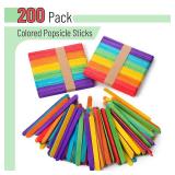 Mr. Pen- Colored Popsicle Sticks, Wooden Rainbow Colored Popsicle Sticks for Crafts, 200 Pack, 4.5 Inch - Retail: $6