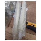 Eldnacele Flameless Battery Operated Flickering Taper Candles with Remote Timer, LED Window Candles with Suction Cups, Set of 6 Silver Holders for Party Home Christmas Decoration - Retail: $13