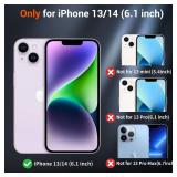 SUPFINE Magnetic for iPhone 14 Case & iPhone 13 Case (Compatible with MagSafe)(Military Grade Drop Protection) Translucent Matte Shockproof Phone Cover,Black - Retail: $10