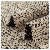 LEEVAN Small Bathroom Rug 2' x 3', Washable Natural Entryway Rug, Low Profile Reversible Front Door Mat, Farmhouse Kitchen Mat Modern Carpet for Bedroom/Porch/Back Door Decor - Retail: $24