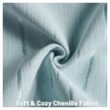 FUTEI Light Blue Chenille Decorative Throw Pillow Covers 12x20 Inch Set of 2,Soft Embossed Striped Textured Lumbar Pillow Cases,Modern Home Decor for Couch Bed Living Room - Retail: $17