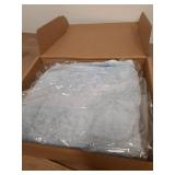 FUTEI Light Blue Chenille Decorative Throw Pillow Covers 12x20 Inch Set of 2,Soft Embossed Striped Textured Lumbar Pillow Cases,Modern Home Decor for Couch Bed Living Room - Retail: $17