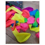 100 Pcs UV Neon Balloons, Neon Glow Party Balloons UV Black Light Balloons Glow in the Dark for Birthday Decorations Wedding Glow Party Supplies Blacklight Reactive Fluorescent - Retail: $8