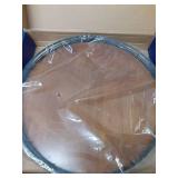 Farmhouse Oak 13\' Lazy Susan Turntable Organizer for Cabinet, Round Wooden Lazy Susan Organization and Storage for Dining Table, Pantry, Kitchen, Countertop, Cupboard,Home Decor, Walnut Wood - Retail