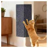 Deapher Wall Mounted Corner Cat Scratcher - Double Sided Carpet Scratching Pad & Cat Scratching Post with 6 Strong Adhesives - Protect Walls & Furniture for Indoor Cats - Retail: $10
