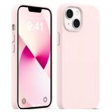 AOTESIER Magnetic for iPhone 13 Case, [Compatible with MagSafe][Military Shockproof Protection] Food Grade Silicone Case with Soft Anti-Scratch Microfiber Lining, 6.1 inch, Chalk Pink - Retail: $10
