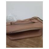 Prite Makeup Bag, Large Capacity Portable Travel Cosmetic Bag, Waterproof Makeup Organizer for Women with Handle and Divider (001 Brown) - Retail: $20