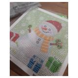 Leixonl Diamond Art Kits for Kids with Framed (7 in) Cartoon Animals DIY Gem Art Painting - Arts & Crafts Gifts for Beginners & Teens (1p-6 in Snow Man) - Retail: $10