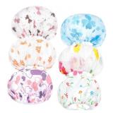 Shower Caps for Kids, 5 Pcs Reusable Kids Shower Caps for Girls, Toddler (5 Colors) - Retail: $5