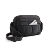 BAGSMART Anti Theft Crossbody Bags for Women Travel Purse, Medium Quilted Puffy cross body bag, Handbags Shoulder Purses, Black-medium - Retail: $20