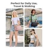 BAGSMART Anti Theft Crossbody Bags for Women Travel Purse, Medium Quilted Puffy cross body bag, Handbags Shoulder Purses, Black-medium - Retail: $20