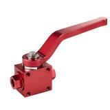 CaBYbigG 1/8\' Brake Line Lock Shut Off Valve Black Aluminium 1/8\' NPT Billet Automotive Red - Retail: $19